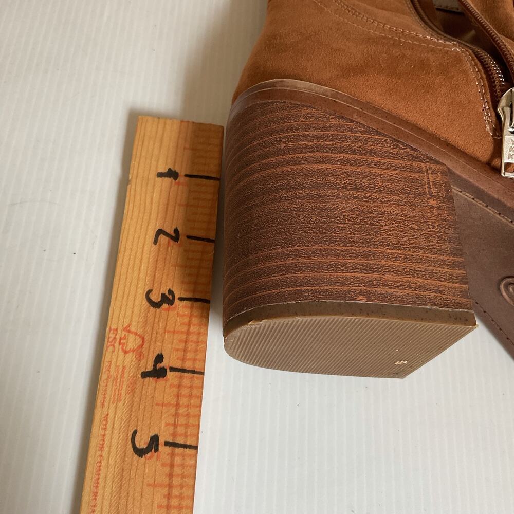 Universal Thread Brown Platform Block Heel Ankle Boots Women’s Size 8 Faux Suede - Picture 10 of 10